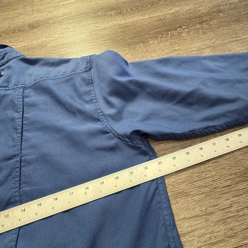ExOfficio Shirt Mens L Blue Vented Outdoor Performance Fishing Gorpcore River